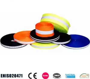 LX EN20471Hi Vis เทปเตือนวัสดุเทปสะท้อนแสงแถบความปลอดภัยความร้อนสะท้อนแสง PVC ไวนิลแถบความปลอดภัยสําหรับเสื้อผ้า