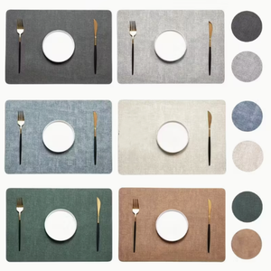 Manteles Individuales de Cuero PU al por Mayor, Impermeables, Duraderos, Manteles Individuales de Cuero PU para Mesa de Comedor, como Regalo para un Amigo - Product Image 2