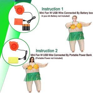 Costumi Gonfiabili Divertenti per Adulti con Design di Gonne di Erba Hawaiana per Feste ed Eventi - Product Image 6