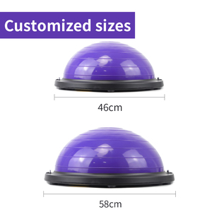 Zhensheng Factory Custom Eco Friendly PVC Material Durable Gym Exercise Balance Yoga Pilates Half <strong>Ball</strong> For Fitness
