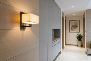 Applique <span class=keywords><strong>da</strong></span> <span class=keywords><strong>Parete</strong></span> Moderna Quadrata in Tessuto e Acciaio Inossidabile per Corridoi di Hotel, Camere <span class=keywords><strong>da</strong></span> Letto e Soggiorni - Illuminazione Personalizzata per Progetti - Product Image 4