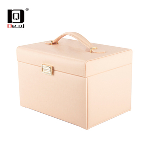 Sang Trọng Pu Da Đôi Mở Trung Quốc Tùy Chỉnh Đa Chức Năng Trang Sức Di Động Hộp Tổ Chức Lưu Trữ Trường Hợp Tủ Với <span class=keywords><strong>Clasp</strong></span> Kim Loại - Product Image 4