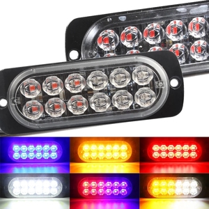 Luz estroboscópica de recuperación de Flash para <span class=keywords><strong>coche</strong></span>, señal de emergencia de 12 Led, luz de rotura de parrilla naranja, Luz antiniebla ámbar, faro de advertencia - Product Image 6