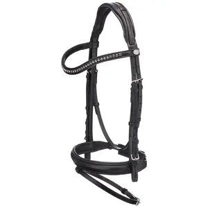 Brida de Caballo de Alta Calidad y Lujo, Estilo Moderno, Material de Cuero Duradero, Brida Inglesa para Entrenamiento y Competición - Product Image 1