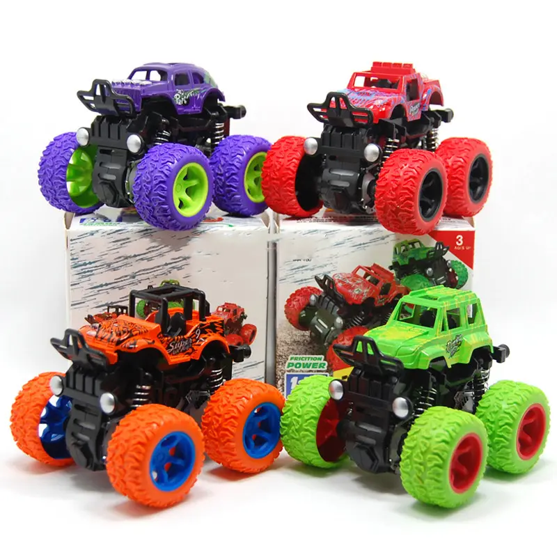 Mini coche de juguete todoterreno inercial para niños, camión de juguete de plástico de cuatro ruedas para niños, regalos, vehículos de juguete de fricción