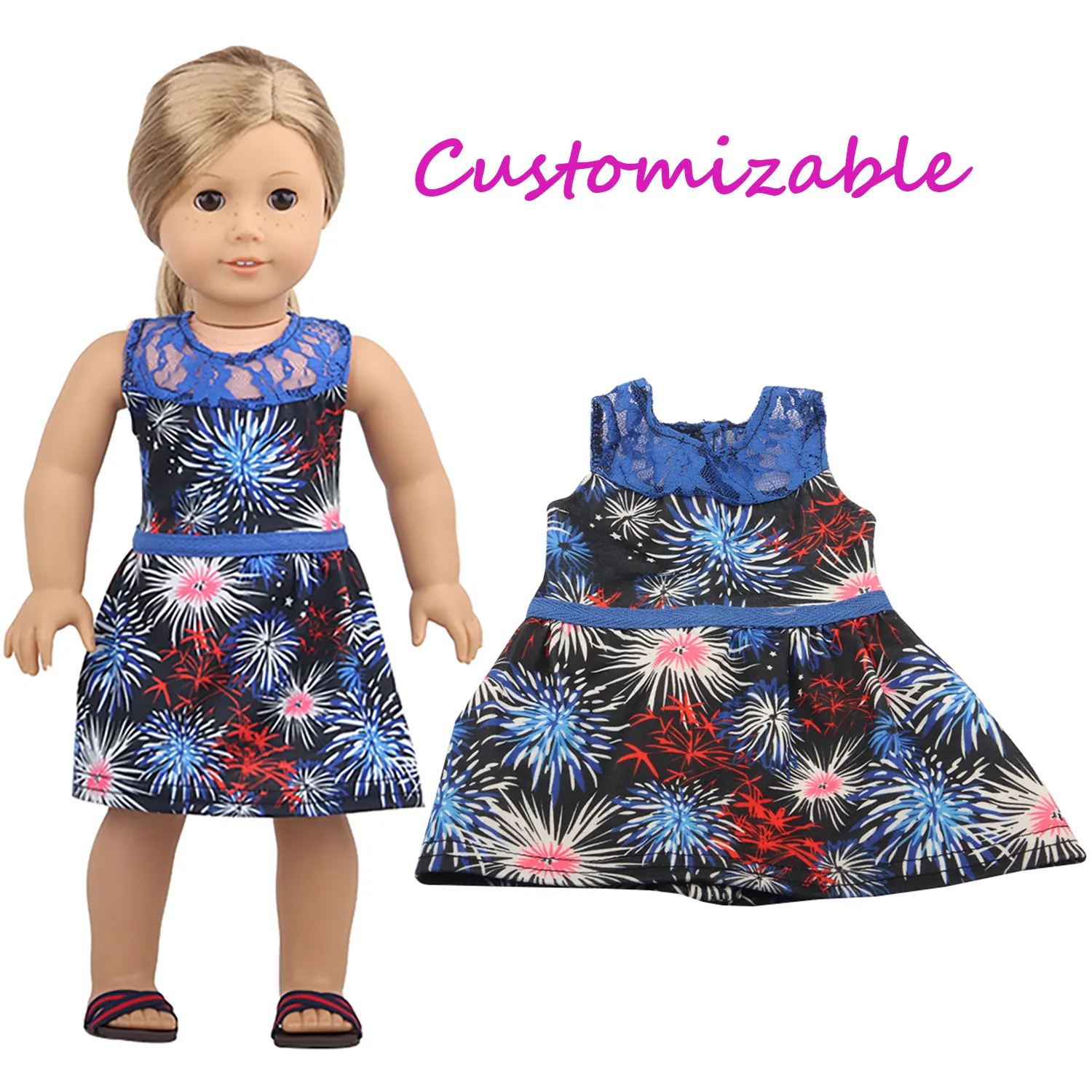 Support Customized Doll clothes For Any Size 12/14/18 Inch Doll African Wax Clothes
