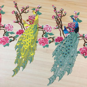 Peacock Phoenix <span class=keywords><strong>Bird</strong></span>刺繍パッチは、Cheongsamウェディングドレス用のアップリケに縫い付けられています - Product Image 5