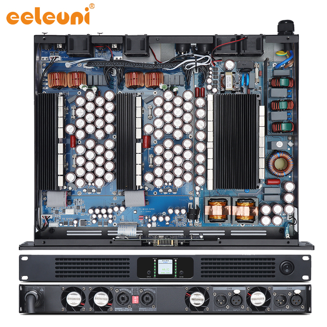 Factory 1U Class D Digital Amplifier 1500W Per Channel High Power for Line Array Speakers Subwoofers Outdoor  Audio System  OEM
