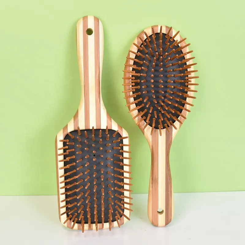 Haar bürste Frauen Massage Zebra Bambus Kämme Anti statisch Hochwertige Entwirrung Reduzieren Sie Haarausfall Styling Tool Friseur Zubehör