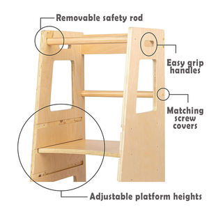 Xiair Wooden Learning Tower Children'S <strong>Kitchen</strong> <strong>Step</strong> <strong>Stool</strong> Assistant Tower With Both <strong>Step</strong> and <strong>Stool</strong> Functions - Product Image 5