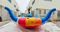 Nouveau drôle gonflable de qualité commerciale poisson volant bateau flottant eau poulpe jeu Disco beignet bateau