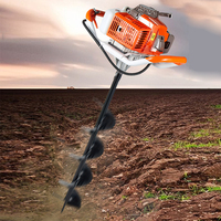 Tarière Thermique à Essence 2,4 kW / 63 cm³ pour Forage de Trous Profonds