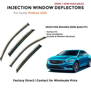 Injection Window Deflectors for Geely Preface 2021 Rain Guards Side Window Visor Wind Deflector Auto Accessories - Product Image 2