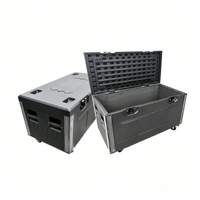 Valise de transport à roulettes pratique pour câbles, coffre de rangement pour câbles d'équipement audio et d'éclairage de scène DJ avec roues