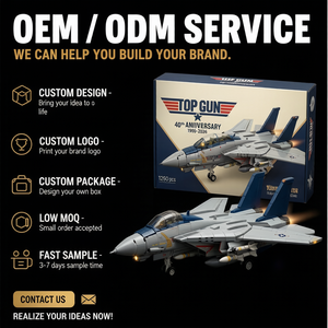 Set di Blocchi da Costruzione MOC F-14 Tomcat - 1250 Pezzi Edizione Anniversario, Modello di Aereo DIY per Adulti - Product Image 3