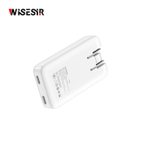 Bloc chargeur universel WISESIR 65W GaN PD 3.0, adaptateur de charge rapide pour ordinateur portable avec ports USB-C et USB-A, protection OTP/OVP