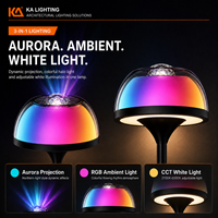 Lampe de bureau projecteur Aurores Boréales 3-en-1, lumière RGB, veilleuse de lecture, 2700K-6500K, contrôle WiFi par application pour chambre d'enfant et yoga