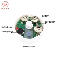 Boîte enregistreuse vocale miniature blanche Honzen TW-01RM à piles remplaçables, module d'enregistrement vocal de 10 secondes, jouets en peluche pour ours en peluche, petite taille