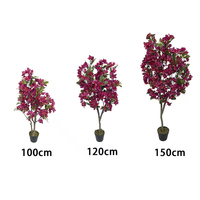 Arbre artificiel de bougainvillier, grande plante artificielle résistante aux UV, arbre décoratif d'extérieur avec pot