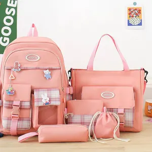 Vente en gros de sacs d'école élégants et colorés 3 en 1 de haute qualité pour filles ensemble de sacs à dos décontractés pour enfants adolescents et étudiants