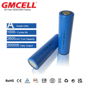 แบตเตอรี่ลิเธียมไอออนแบบชาร์จได้ เกรด A สำหรับไฟฉาย รุ่น 18650 ความจุ 2200mAh 2600mAh ขายส่ง - Product Image 1