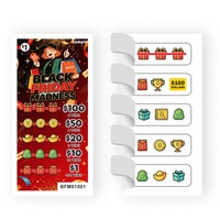 Boletos de Lotería Desgarrables de Alta Calidad con Temática del Black Friday, Impresión de Logotipo Personalizado, 5 Ventanas