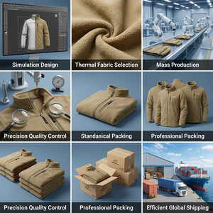 Veste polaire zippée légère et respirante pour homme, idéale pour le sport, la randonnée et les activités de plein air au printemps, avec col montant et poches avant zippées - Product Image 6