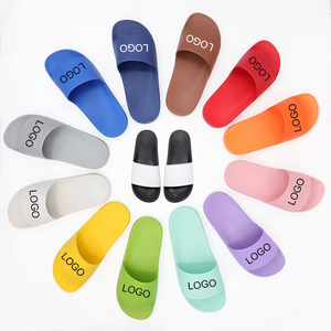 Unisex Trọng Lượng Nhẹ PVC Trượt Không Thấm Nước Chống-Trượt Nhà Cho Dép Đi Trong Nhà Tắm Ngoài Trời Bãi Biển Sử Dụng Biểu Tượng Tùy Chỉnh Thời Trang - Product Image 1