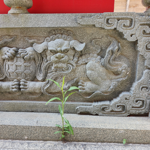 Balustres en pierre de granit vert, sculpture de lion Fu Dog Foo, pour rampes d'escalier, balustrades de route, fabrication de balustres, balustrades bon marché à vendre - Product Image 6