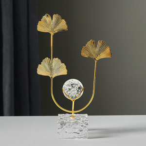 Nordic Style Metal <b>Crystal</b> <b>Ball</b> Ornament Glass Acrylic Iron Home Office Desktop Decoration - Product Image 3