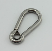 M4-M12 en acier inoxydable pivotant pince à ressort trou pour les yeux mousqueton mousqueton pour hamacs Camping randonnée pêche