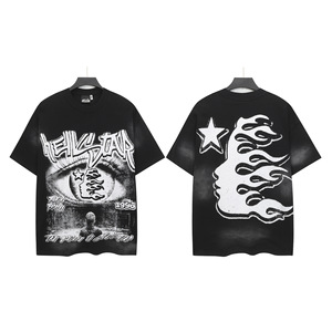 T-shirt en coton délavé style vintage avec imprimé animal et puce NFC, décontracté à manches courtes pour <span class=keywords><strong>homme</strong></span> - Product Image 4