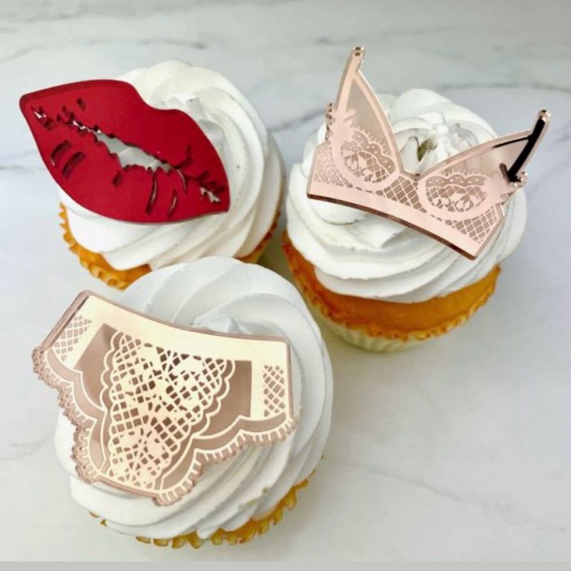 24 confezioni da 24 pezzi, decorazione per torte di compleanno, decorazione per feste, glitte pole dancing cupcake topper per addio al nubilato sposa doccia decorazione torta per compleanno oro