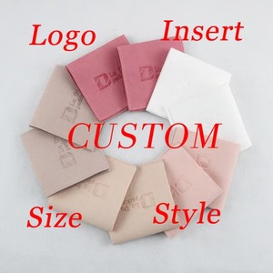 Pochette de présentation de bijoux en velours imprimée avec logo personnalisé, en microfibre suédée, pour colliers et boucles d'oreilles, avec logo - Product Image 4
