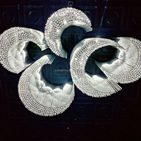 Lustre circulaire combiné en cristal, luminaire suspendu LED personnalisé pour hall d'hôtel, salle de banquet, éclairage de plafond pour projets d'ingénierie