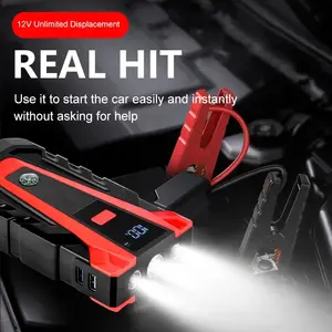 High Capacity Battery Jumper Booster Emergency Portable Car Power Bank 12V 2USB Jumpstart 6000MAH Jump Starter For Car