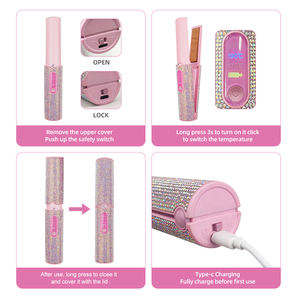 2025ポータブルワイヤレスType-C汎用オリジナルヘアストレートダイヤモンドクイックサロンウェットクールセラミックLED電気1年 - Product Image 4