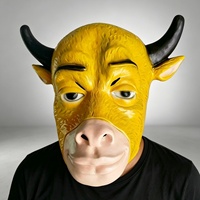 Nouveau Masque de Tête de Vache pour Enfants sur le Thème d'Halloween, Idéal pour les Films et Spectacles, Fabricant de Masques Amusants, Vente en Gros de Coiffes