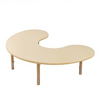 Ensembles de meubles pour enfants de maternelle en forme de demi-lune au design moderne, faible MOQ, table et chaise pour l'école et la salle de bain