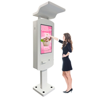 Kiosco de Pedidos de Autoservicio para Exteriores de 32 Pulgadas con Soporte de Piso, Resistente al Agua IP 65, para Tiendas KFC