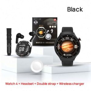 Nouvelle arrivée D21 montres intelligentes à écran rond montre 4 jeux <span class=keywords><strong>d</strong></span>'écouteurs à la mode et 2 bracelets montres de sport appareils portables - Product Image 2