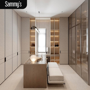 Armoire en bois moderne et tendance, nouvelle collection, dressing de luxe vert menthe, armoire haute portable pour chambre à coucher, <span class=keywords><strong>meubles</strong></span> de chambre - Product Image 2