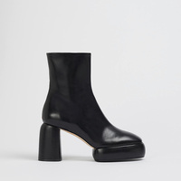 OEM/ODM Chaussures pour femmes Designer Fashion Ladies Slip-on Zipper Chunky Heel Bottines Chaussures Plateforme personnalisée Bottines pour femmes
