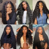 Extensions de cheveux humains brésiliens Remy non traités, ondulés, bouclés, type Deep Wave, Micro-Link, 28, 30, 32 pouces, 1/3 Tissage