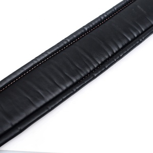 Cinturón de bajo eléctrico acolchado grueso suave con logotipo personalizado marrón negro de alta calidad correas de guitarra de cuero PU vegano - Product Image 2