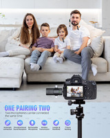 Microphones Lavalier Sans Fil 3 en 1 pour iPhone iPad Android Caméra, Microphone USB-C avec Autonomie de 7 Heures, Mini Microphone Anti-Bruit