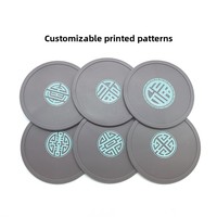 Sous-verres et sets de table en silicone personnalisés fabriqués en usine, résistants à la chaleur, forme ronde, design moderne et minimaliste, impression personnalisée disponible