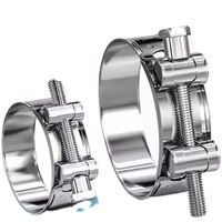 Collier de serrage métrique robuste en acier inoxydable 304/201, style européen, à vis unique, épaissi et élargi pour tuyaux