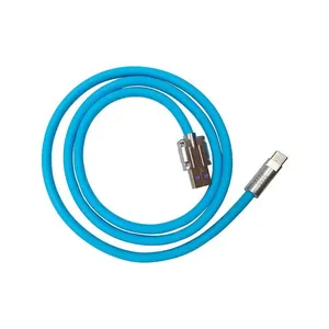 Vente en gros de câble de chargement USBA USB C micro USBL souple en silicone personnalisé pour iPhone Samsung Huawei - Product Image 6