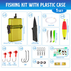 LUSHAZER Kit de pêche de survie 19 pièces/lot, 53g, accessoires de pêche artificiels pour étui étanche, kit scellé pour <span class=keywords><strong>randonnée</strong></span> et camping en extérieur - Product Image 2